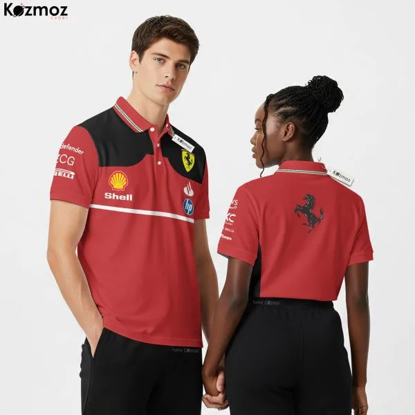 SF Polo Shirt - Red Black Edition Teamwear