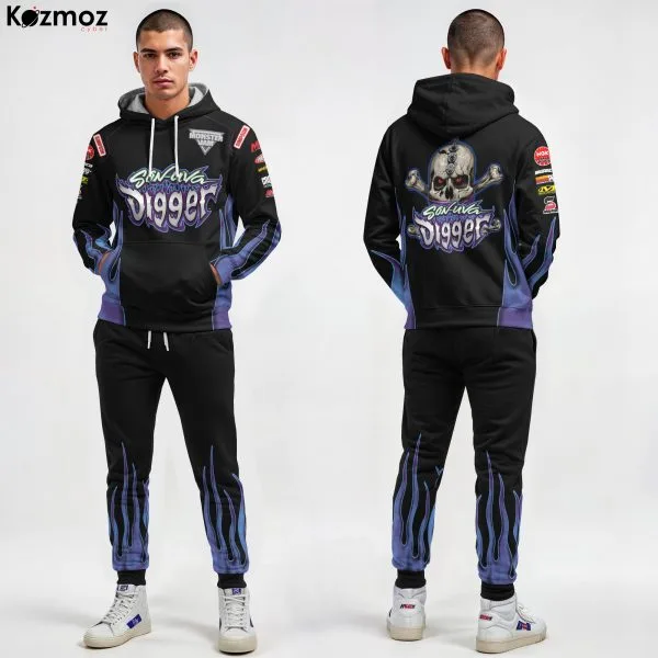 Son-uva Digger Monster Truck Racing Hoodie & Jogger - Monster Jam Racing Suit -