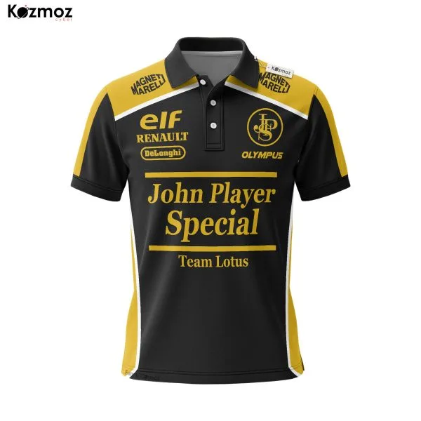 Alternative view of Team Lotus Renault Polo Shirt 1986 John Player Special Collection - Teamwear Sport