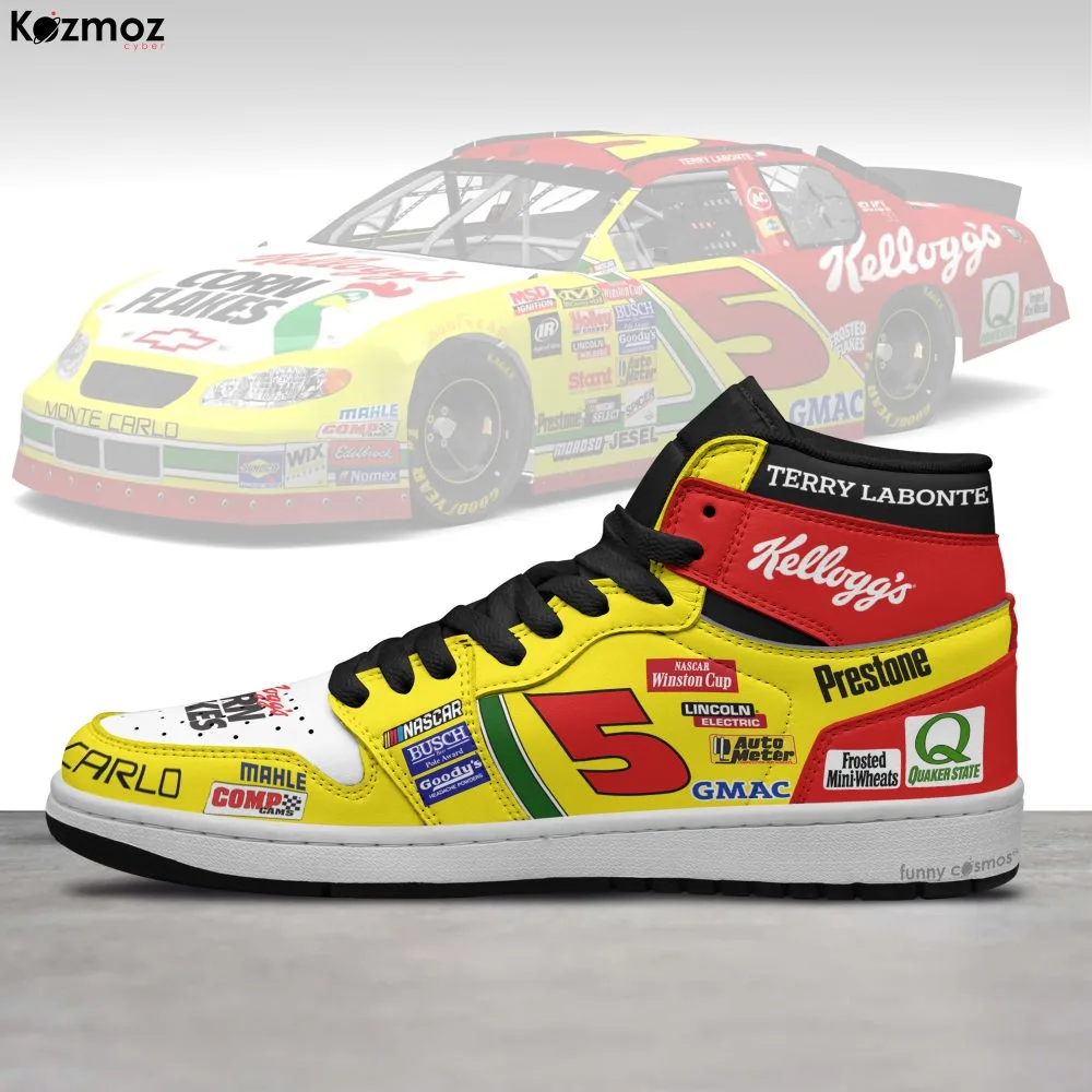 Terry Labonte Hendrick Motorsports Custom Shoes #5 Livery Simple 1999 Livery Kellogg's Racing Shoes - Image 3