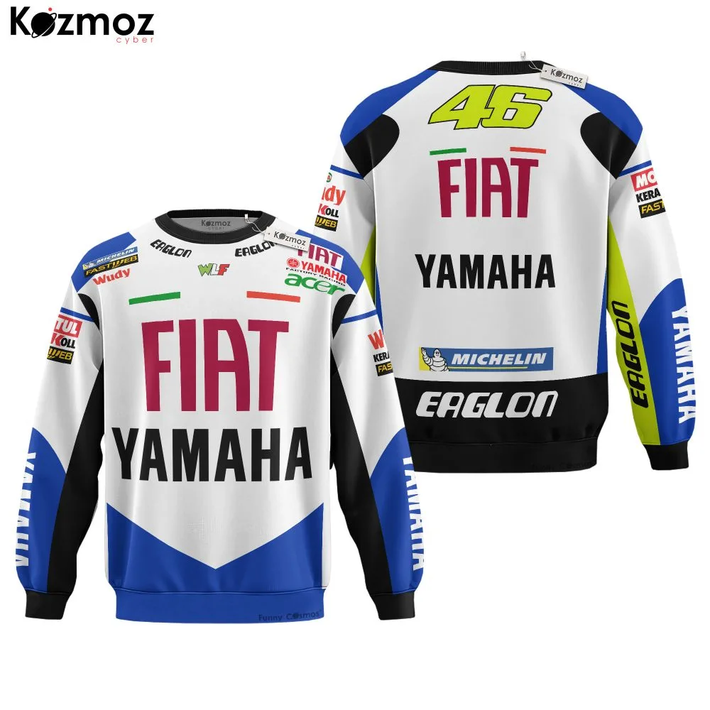 Valentino Rossi Racing Costume FIAT Yamaha MotoGP 2008 Leather Race Suit - Yamaha MotoGP Racing Team - Image 4