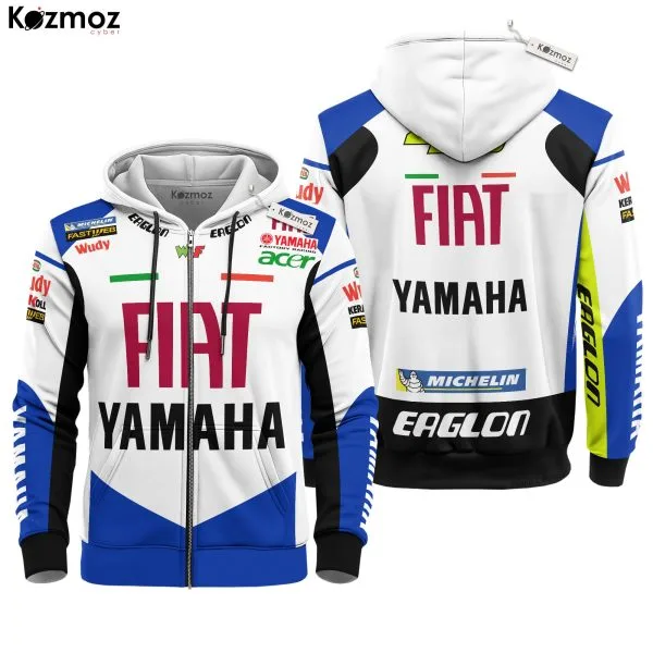Valentino Rossi Racing Costume FIAT Yamaha MotoGP 2008 Leather Race Suit - Yamaha MotoGP Racing Team - Image 3