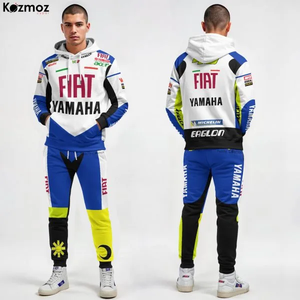 Valentino Rossi Racing Costume FIAT Yamaha MotoGP 2008 Leather Race Suit - Yamaha MotoGP Racing Team