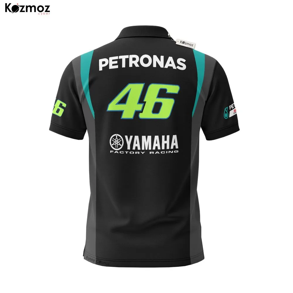 VR46 Polo Shirt 2021 - PETRONAS Yamaha SRT Racing Team - Image 3