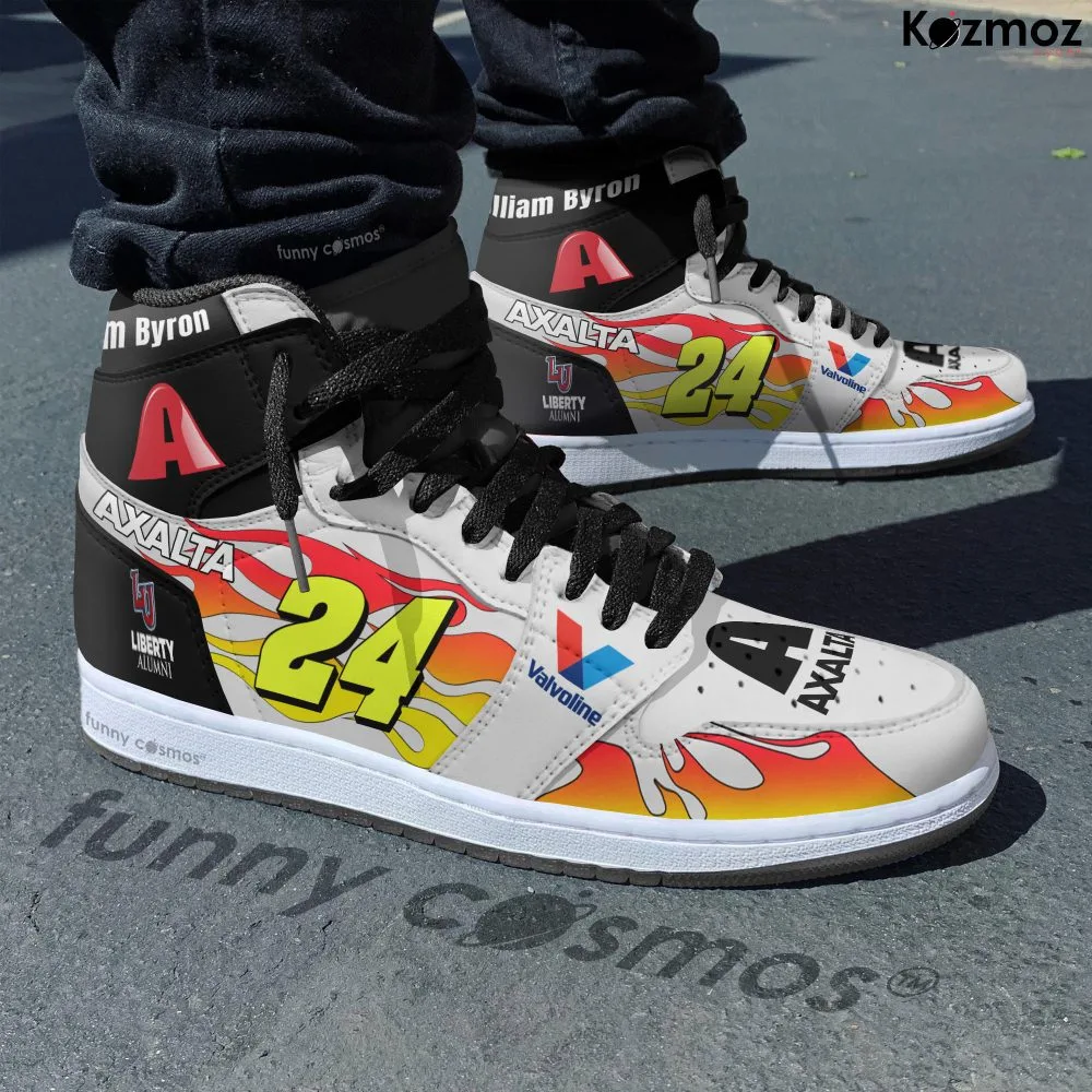 William Byron Custom Shoes No. 24 Axalta Throwback Livery 2025 Livery Racing Shoes - Image 2