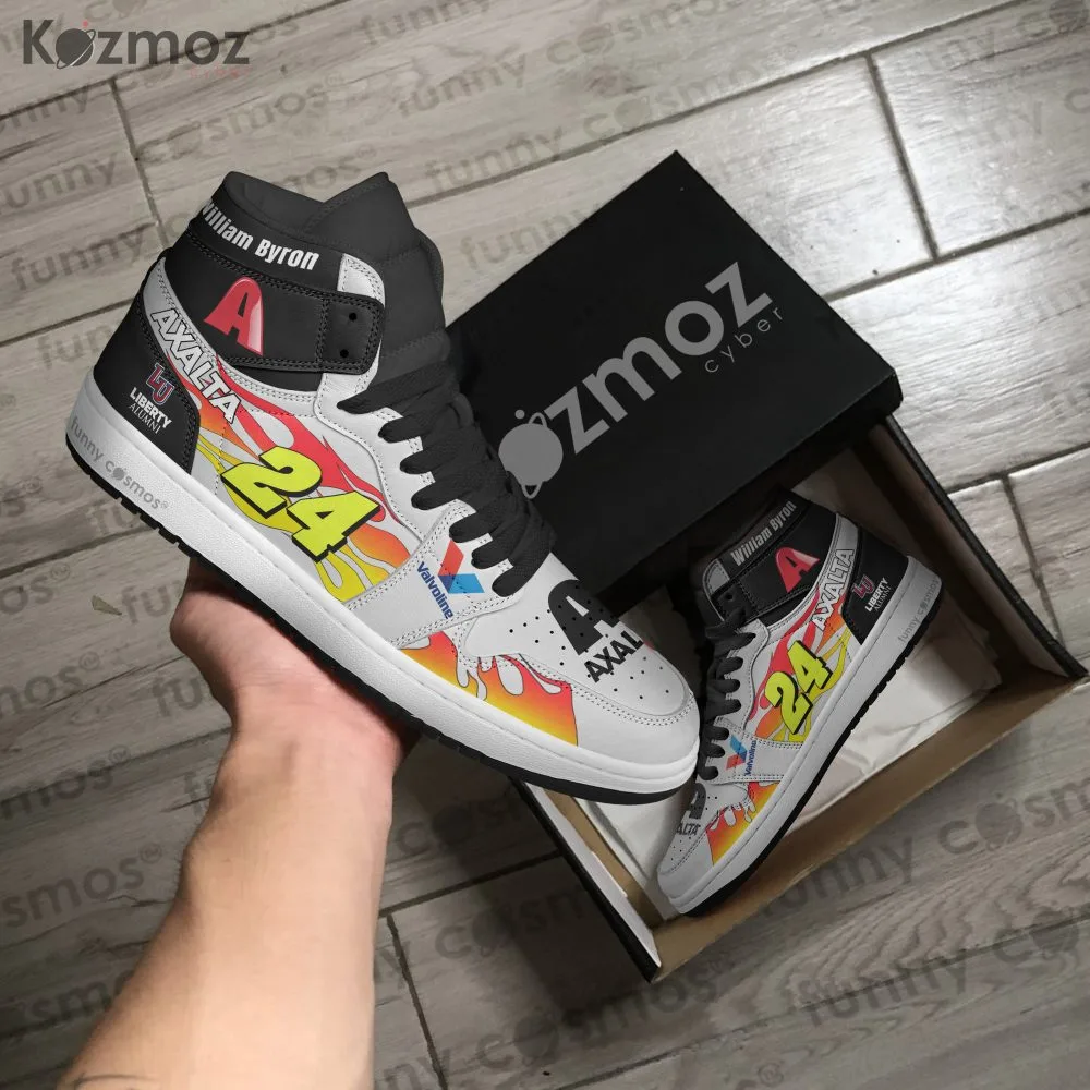 William Byron Custom Shoes No. 24 Axalta Throwback Livery 2025 Livery Racing Shoes - Image 4