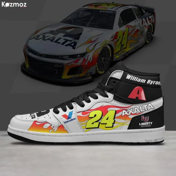 William Byron Custom Shoes No. 24 Axalta Throwback Livery 2025 Livery Racing Shoes - Image 3