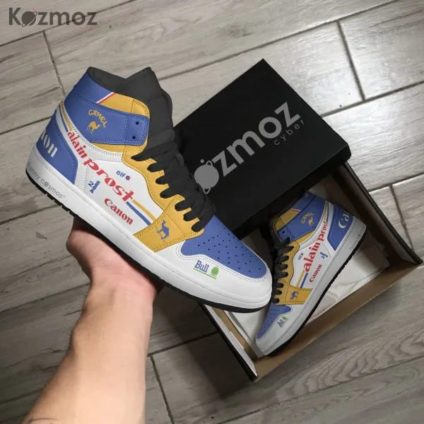 Williams Alain Prost Custom Shoes Renault FW15 Livery 1993 Racing Shoes - Image 4