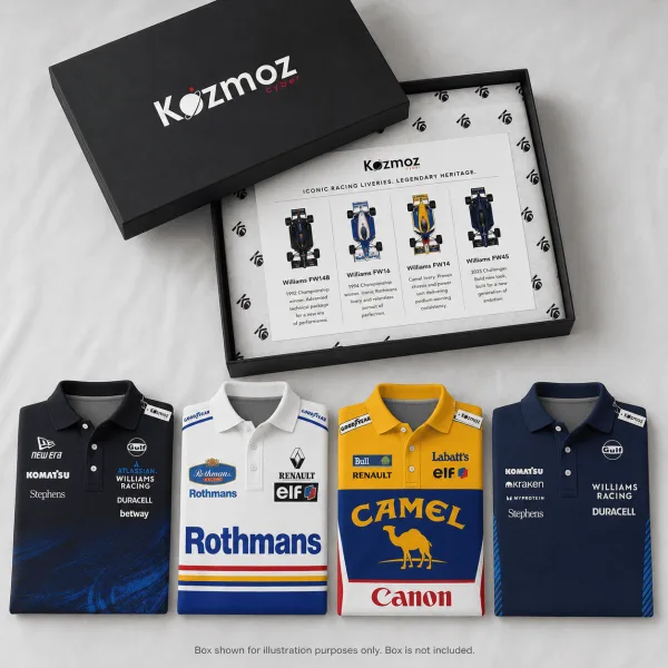 Williams F1 Racing Polo Shirt Pack - F1 Team Fan Gift Bundle Pack