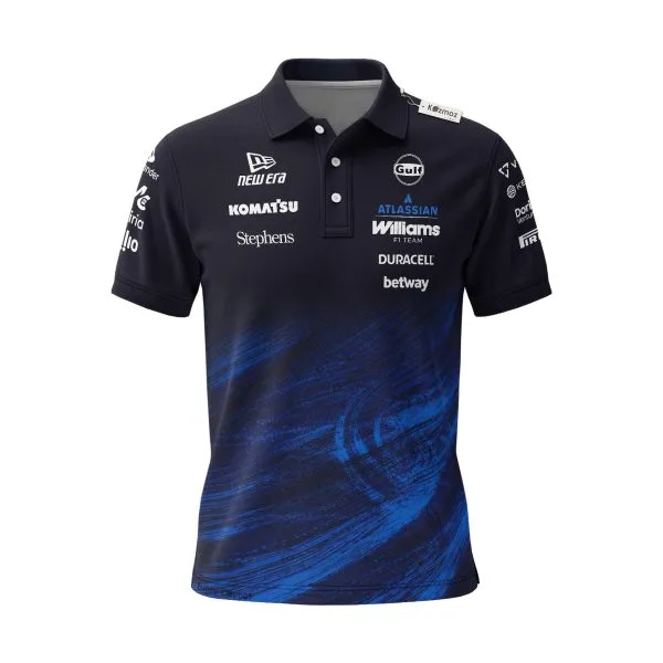 Williams Racing Team 2026 New Era Tech Custom Polo Shirt - Image 2