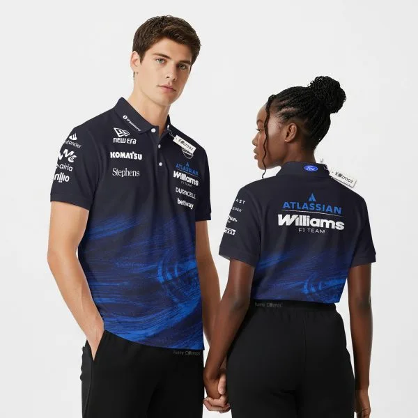 Williams Racing Team 2026 New Era Tech Custom Polo Shirt - 3