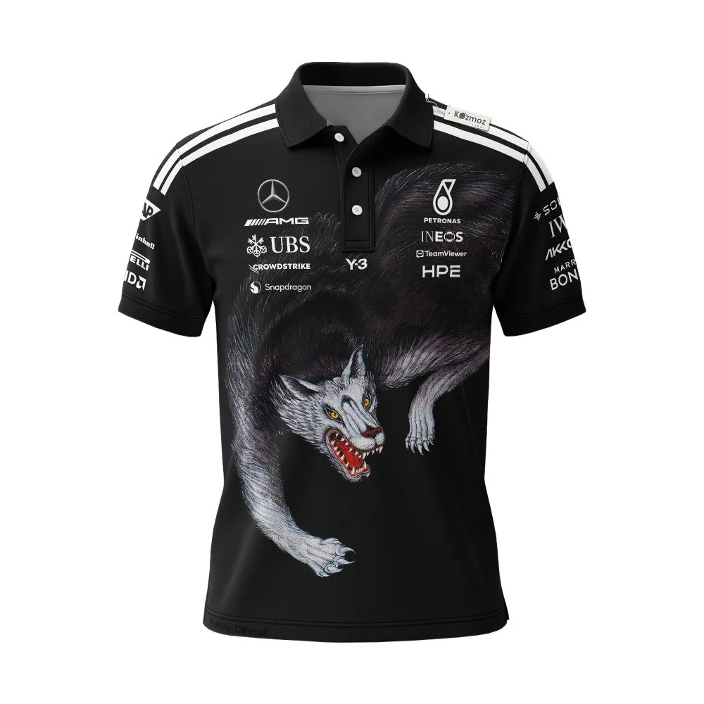 Y-3 Merc AMG Petronas F1 Team 2026 Custom Polo Shirt - Image 2