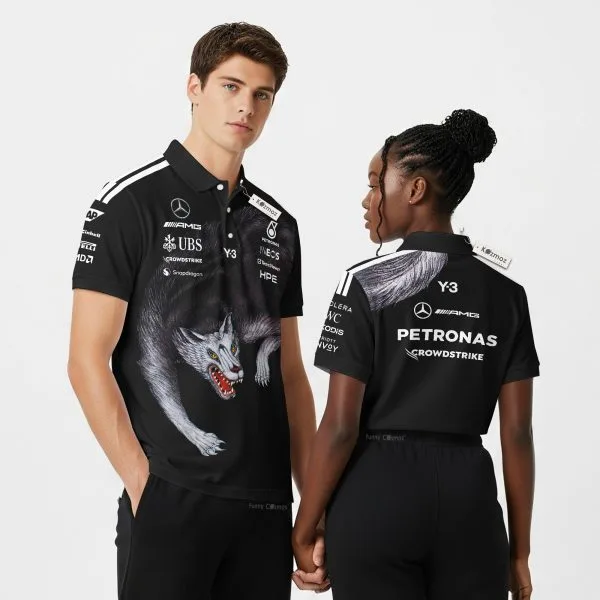 Y-3 Merc AMG Petronas F1 Team 2026 Custom Polo Shirt