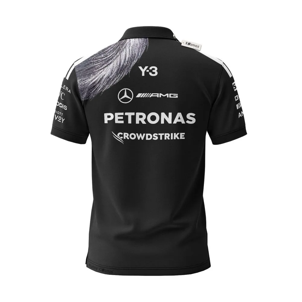 Y-3 Merc AMG Petronas F1 Team 2026 Custom Polo Shirt - Image 3