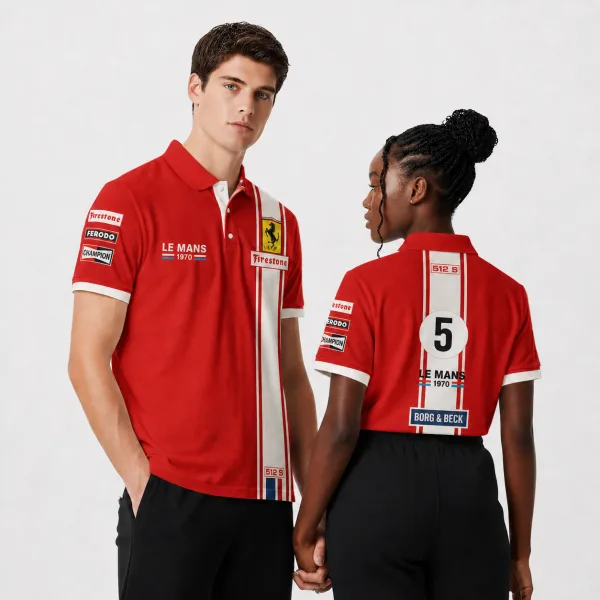 Ferrari 512 S #5 Le Mans 1970 Custom Polo Shirt