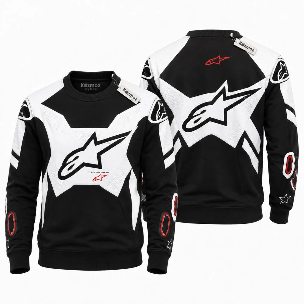 Alpinestars GP Plus V4 Sp Leather Suit Black White Version Custom Racing Suit - Image 5