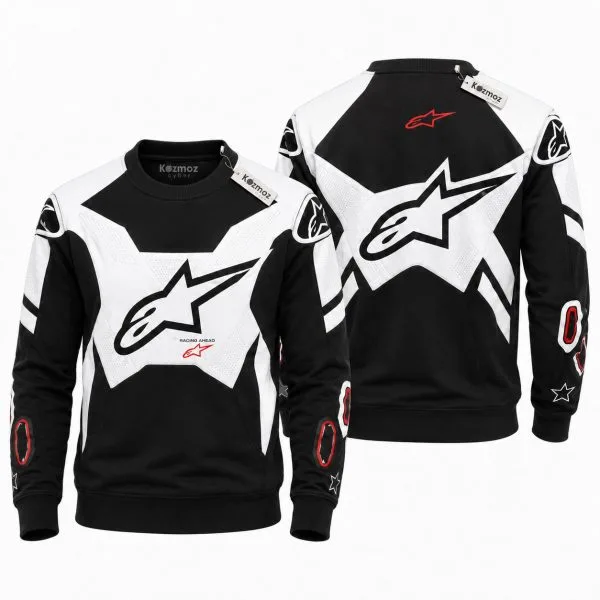 Alpinestars GP Plus V4 Sp Leather Suit Black White Version Custom Racing Suit - Image 5