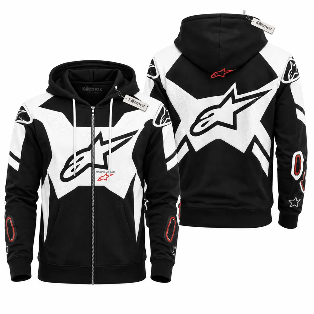 Alpinestars GP Plus V4 Sp Leather Suit Black White Version Custom Racing Suit - Image 4
