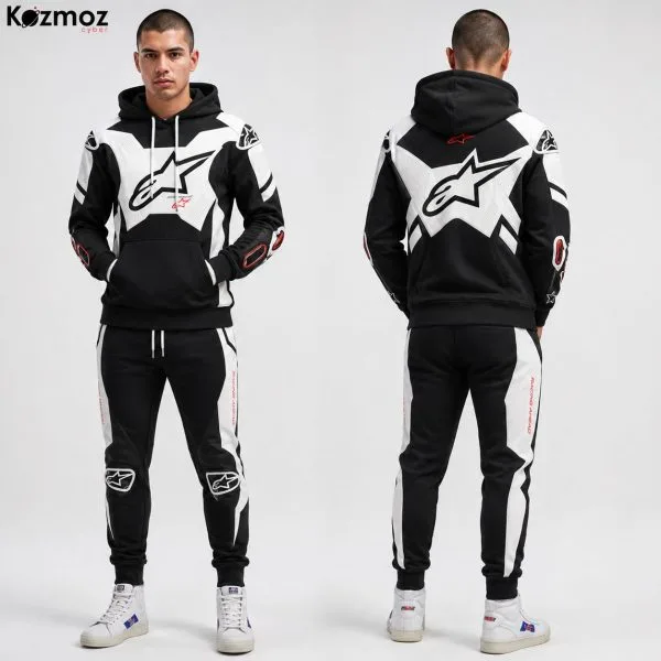 Alpinestars GP Plus V4 Sp Leather Suit Black White Version Custom Racing Suit