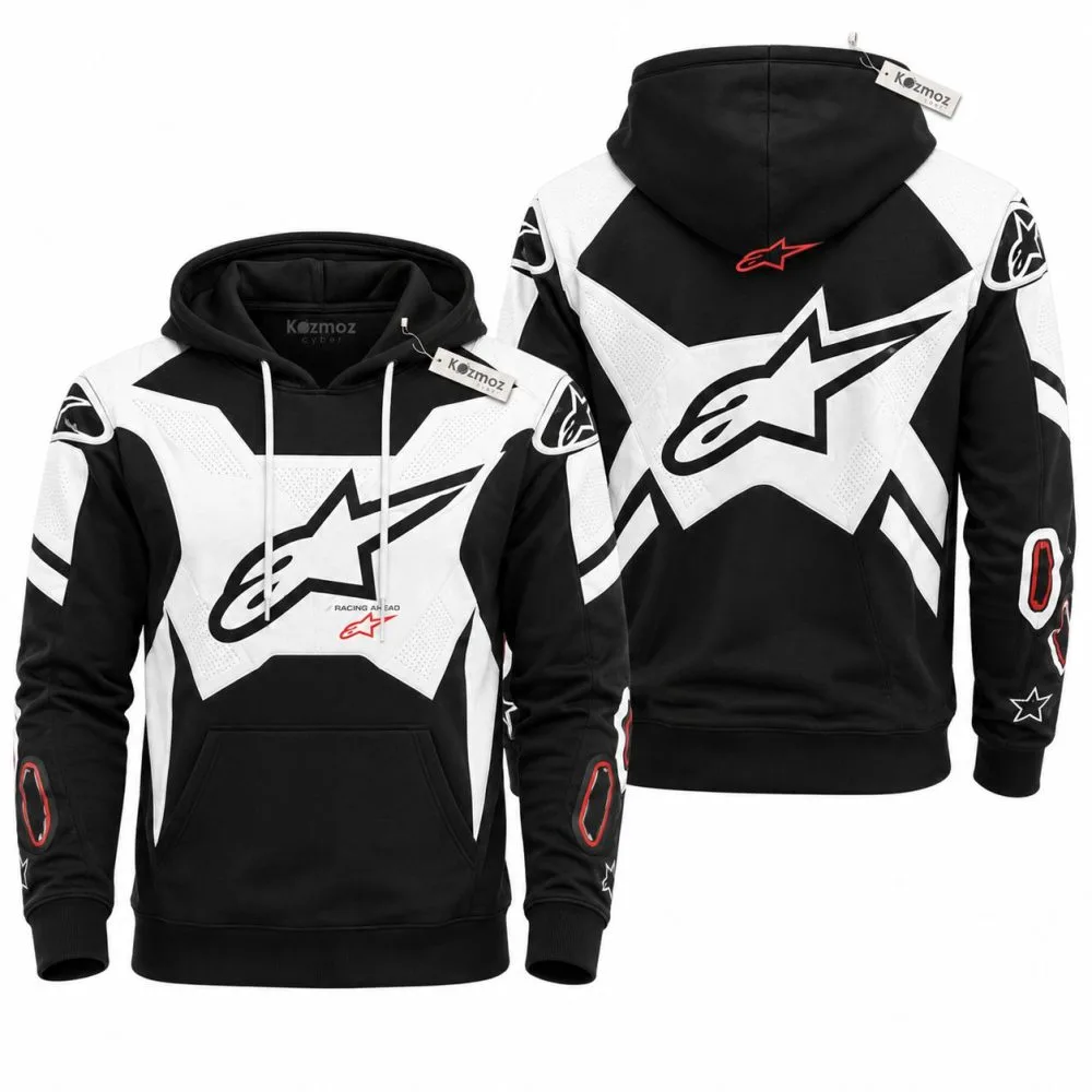 Alpinestars GP Plus V4 Sp Leather Suit Black White Version Custom Racing Suit - Image 3