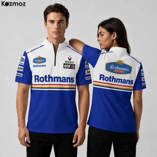 Damon Hill Williams 1996 Motorsport Teamwear Custome Quarter Zip Jersey