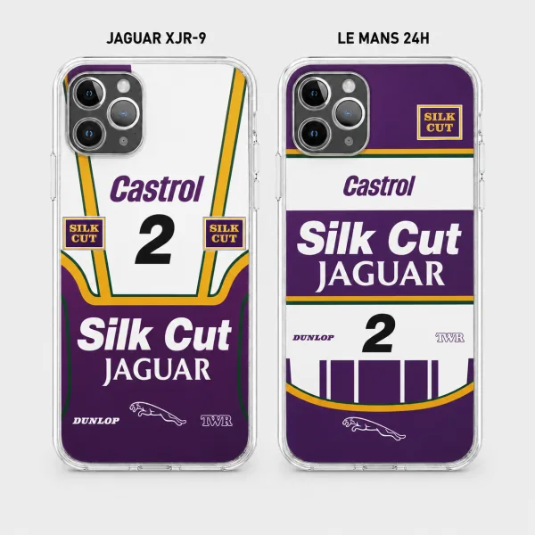 Alternative view of Jaguar XJR-9 #33 24h Le Mans Silk Cut - Custom phone case for iPhone