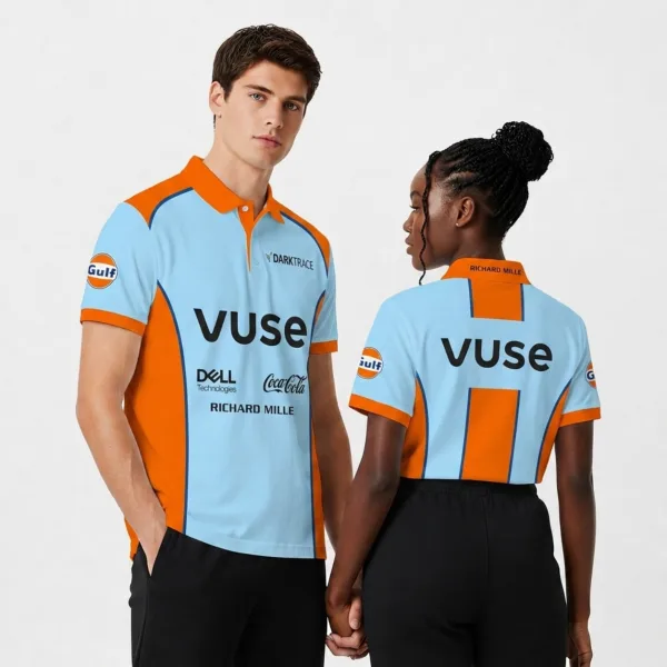 MCL Team x Gulf Livery Monaco GP Vuse Edition Inspired Polo Shirt
