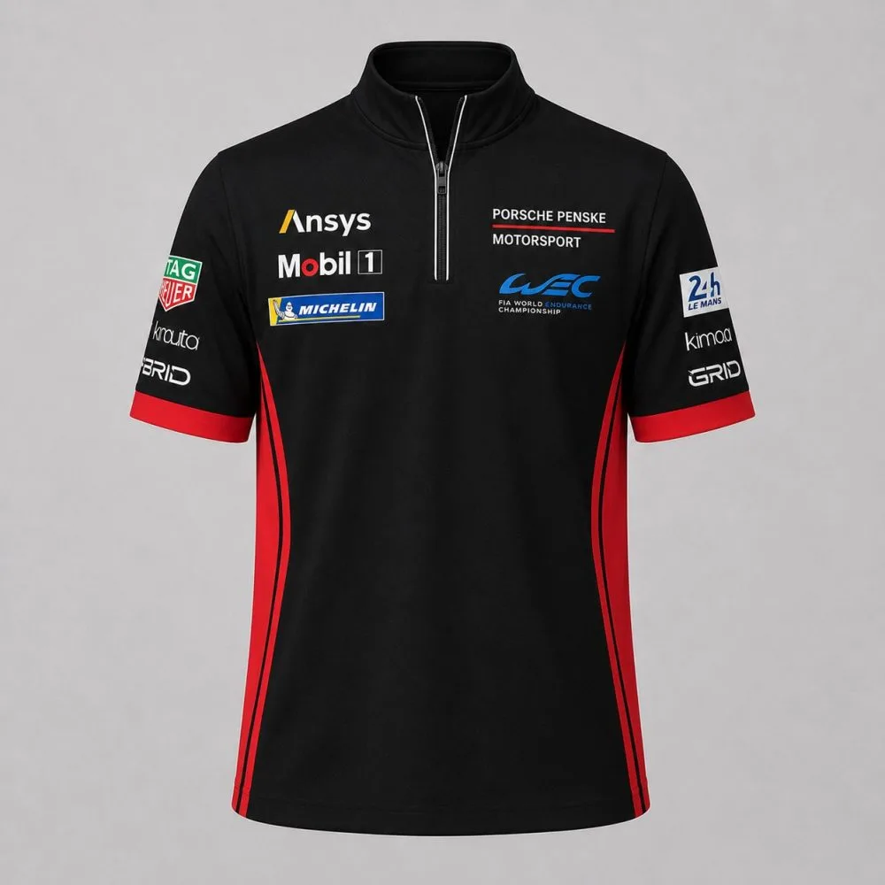 Porsh Penske Le Mans 24h 2025 Custom Quarter Zip Shirt - Image 3