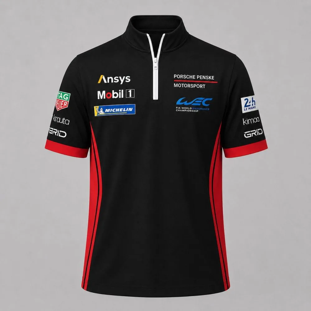 Porsh Penske Le Mans 24h 2025 Custom Quarter Zip Shirt - Image 4