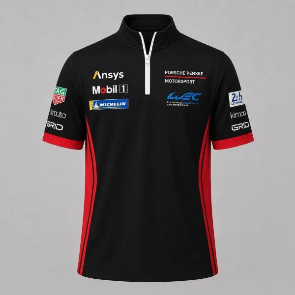 Porsh Penske Le Mans 24h 2025 Custom Quarter Zip Shirt - Image 4