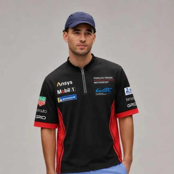 Porsh Penske Le Mans 24h 2025 Custom Quarter Zip Shirt - Image 6