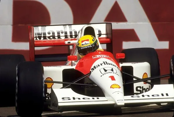 Ayrton Senna (McLaren) at the 1991 United States Grand Prix, Phoenix
