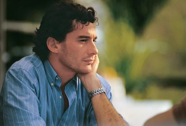 Ayrton Senna in a relaxed pose