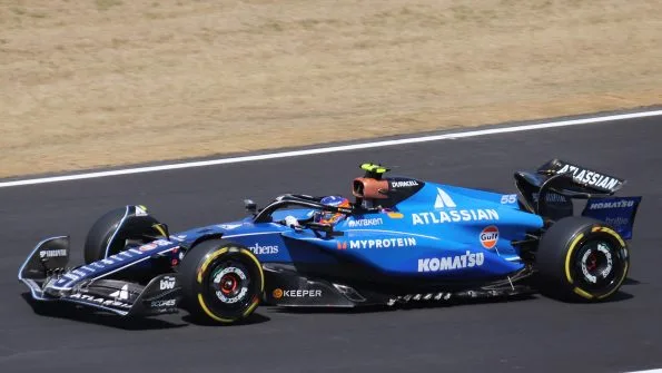 Carlos Sainz driving for Williams Racing during FP1 at the 2025 Japanese GP