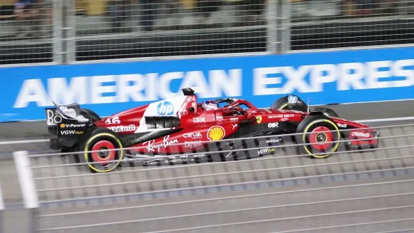 Charles Leclerc driving Ferrari SF-25 during FP2 at 2025 Singapore GP