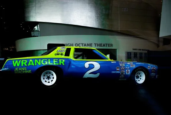 Dale Earnhardt's No. 2 Wrangler car, preserved at the NASCAR Hall of Fame in Charlotte