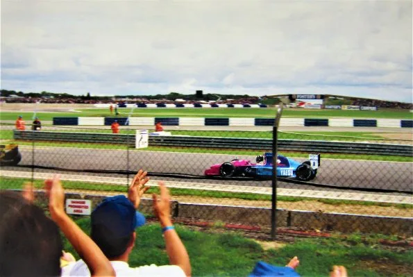 Damon Hill in the Brabham-Judd BT60B at Woodcote, 1992 British Grand Prix, Silverstone
