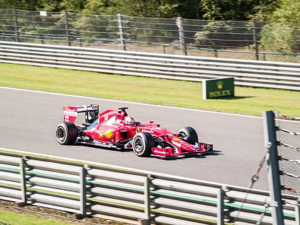 Sebastian Vettel at the 2015 Belgian Grand Prix - Circuit de Spa-Francorchamps