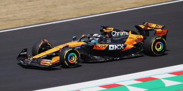 Oscar Piastri driving the McLaren MCL39 during first practice at the 2025 Japanese Grand Prix