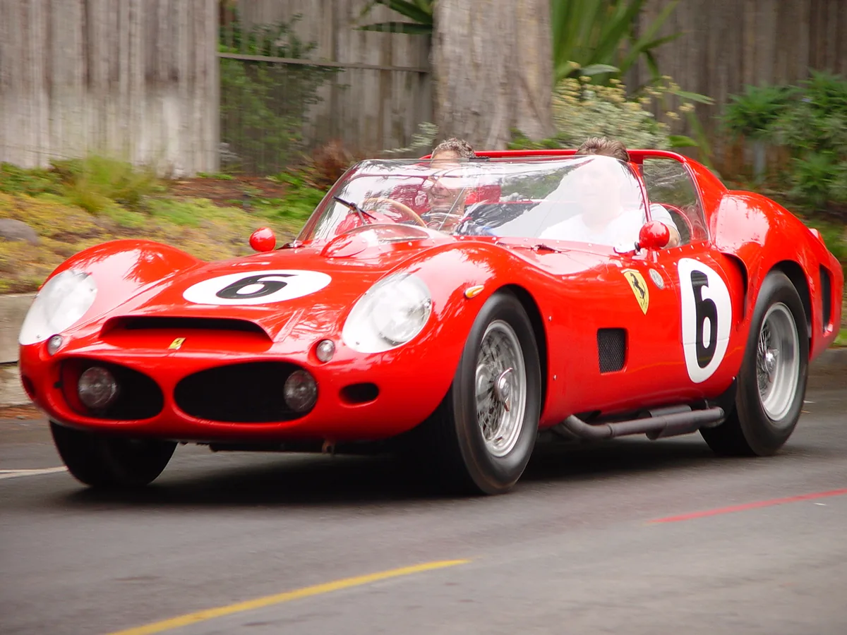 Ferrari 330 TRI/LM photographed at a historic motorsport event in Monterey