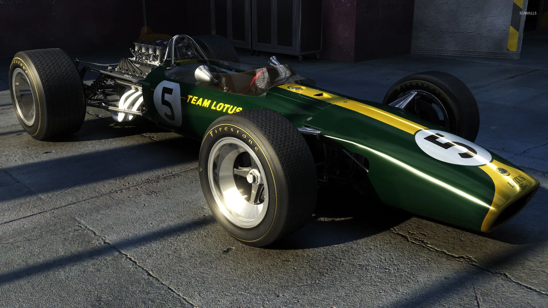 Jim Clark era Lotus 49 with Ford Cosworth V8 engine