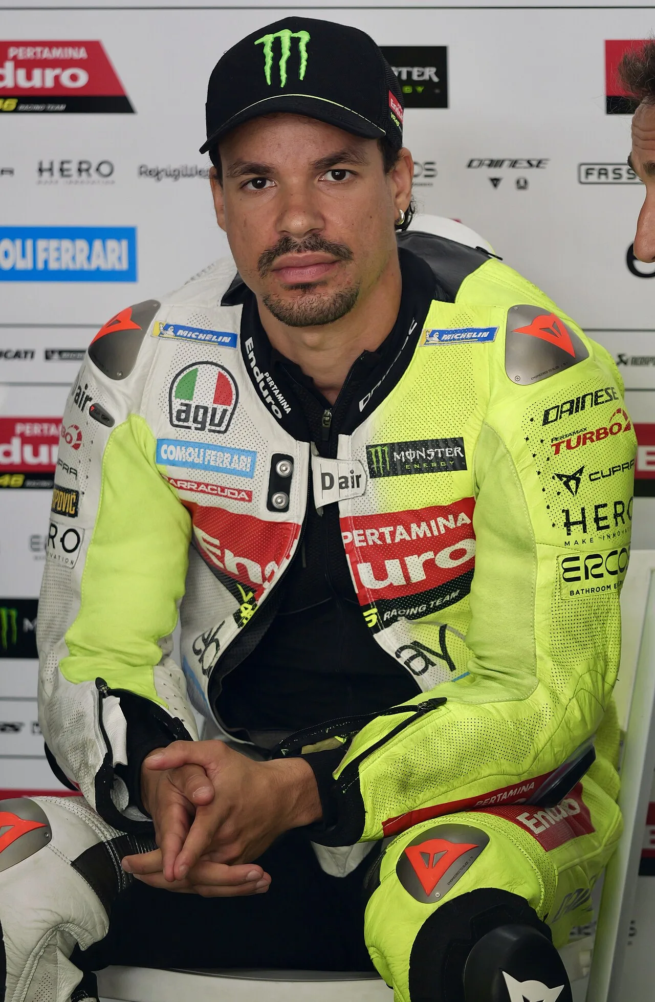 Franco Morbidelli riding for the VR46 team before his 2026 exit