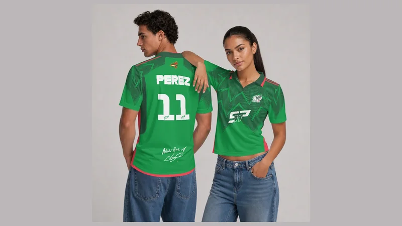 Sergio x Mexico F1 Team Custom V-Neck Polo Shirt tribute apparel
